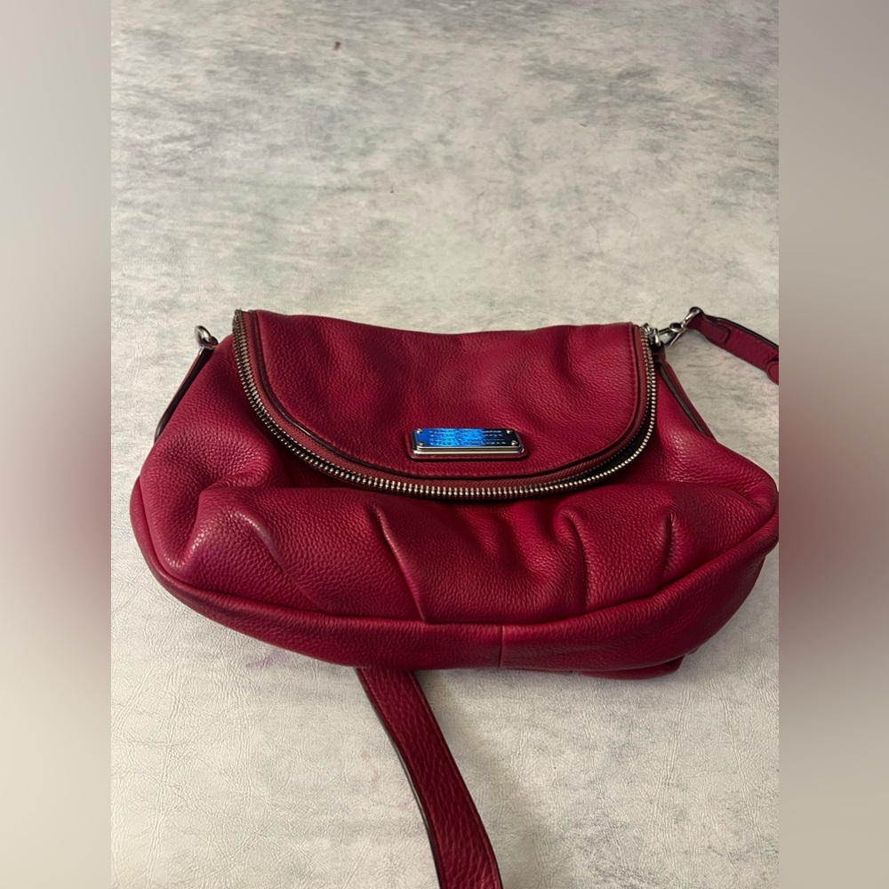 Marc by Marc Jacobs Classic Q Natasha Burgundy Leather  Fold Crossbody Y2K